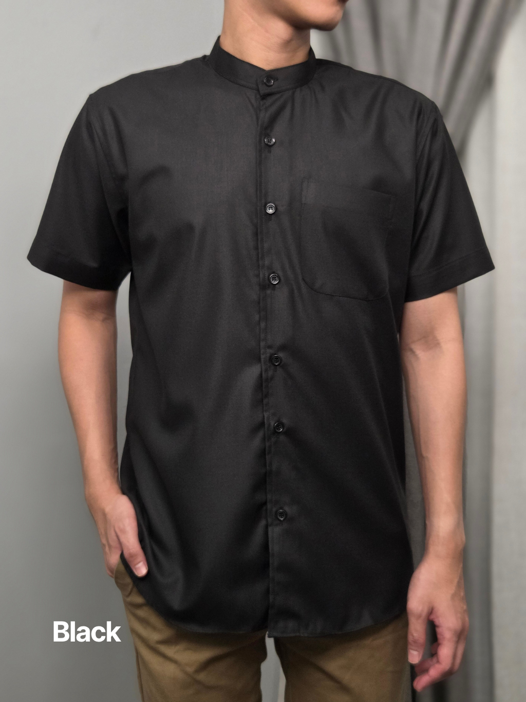 Malai Men Mandarin Collar Shirt